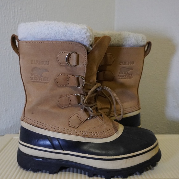 Sorel Green Caribou Waterproof Winter Boots Women's Size 7 - Picture 1 of 8